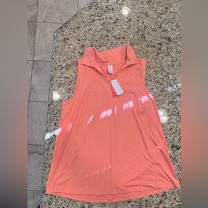 Lane Bryant livi active Sleeveless Coral salmon Top 14 / 16 golf tennis